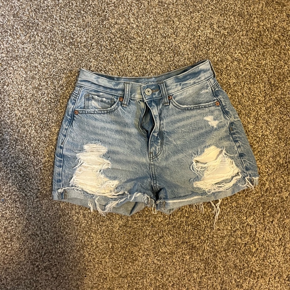 AE High Rise Jean Shorts